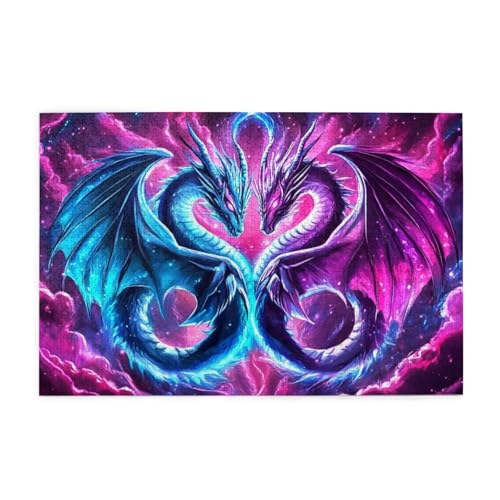 Doppeldrachenmuster 1000 Teile Puzzles für Erwachsene Holzpuzzles für Erwachsene Geschenke Wohnkultur Doppeldrachenmuster 1000 Teile Puzzles für Erwachsene Holzpuzzles für Erwachsene Geschenke Wohnkultur von Generisch