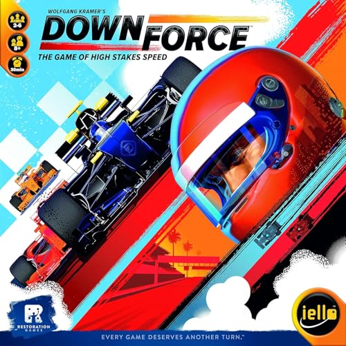 Downforce Brettspiel | Das Hochgeschwindigkeits-Biet- und Rennspiel für 2–6 Spieler | EN von Generisch