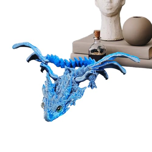 Drachenfigur, Spielzeugdrache - 3D Gedruckter artikulierter Flying Dragon Model | Kreatives Handwerk, bewegliche Gelenks -Executive Desk Zappet Toys for Home Office von Generisch