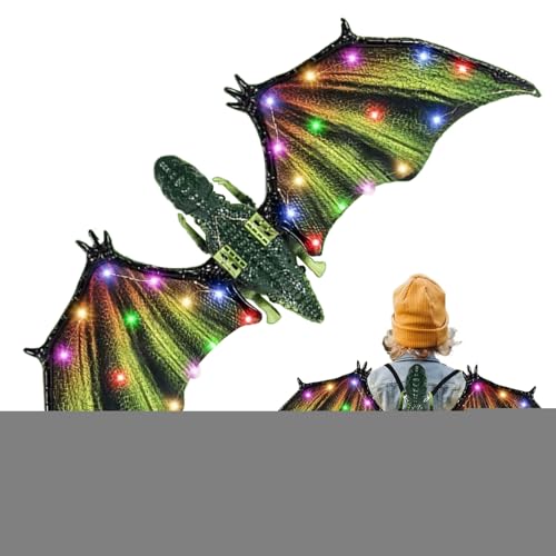 Drachenflügel - Halloween Elektro-Dinosaurierflügel | Realistische LED Licht und Musik Spielzeug für Kinderfeste Halloween Geburtstag Weihnachten von Generisch
