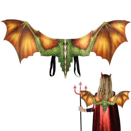 Drachenflügel | Halloween Flügel Kostüm Zubehör,Vliesstoff Kinderkostüm Zubehör für Tier Motive Karneval Faschingsparty Drachenflügel | Halloween Flügel Kostüm Zubehör,Vliesstoff Kinderkostüm Zubehör für Tier Motive Karneval Faschingsparty von Generisch
