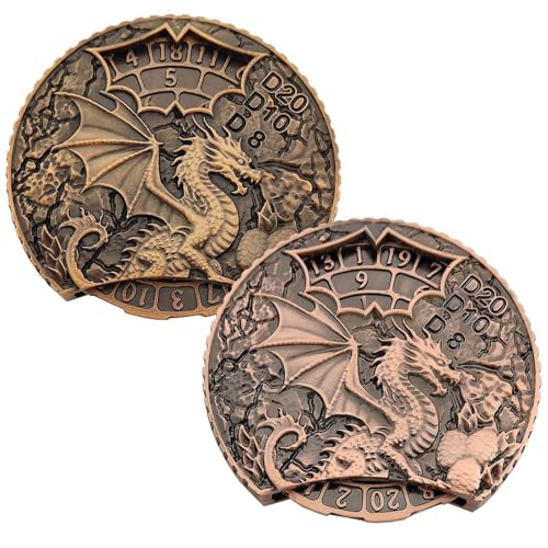 Dragon Design Fidget Dice, Spinner Dice, Holiday Festive Supplies, Zinc Alloy Dice Spinner, Fidget Toy, Cool Game Spinner, Holiday Game Spinner, Role Playing Table Game for Women Men von Generisch