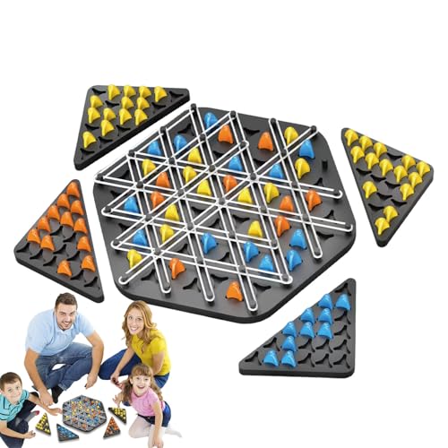 Dreieckschachspiel - 3 Spieler Strategie -Board | Tragbares Familienspielnacht Set | Klassisches Kettenschach für Kinder und Erwachsene | Fun anfängerfreundliches Spiel für Partys & Jugendliche Dreieckschachspiel - 3 Spieler Strategie -Board | Tragbares Familienspielnacht Set | Klassisches Kettenschach für Kinder und Erwachsene | Fun anfängerfreundliches Spiel für Partys & Jugendliche von Generisch