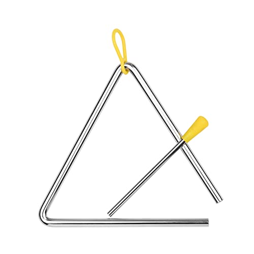 Dreiecksglocke Triangolo mit Metallhammer Idiophon Stahl Percussion Kinder Kleinkind Kind Rhythmus Lernen Früherziehung Musikinstrument Hand Percussion Dreieck mit Schläger von Generisch