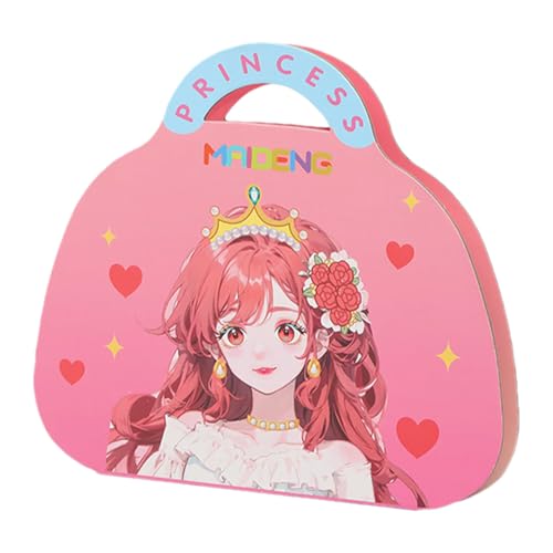 Dress Up Sticker Craft Game - Creative Makeup Art Kit Girls | Mode Aktivitätsset aus Papier | Tragbares Reisespielzeug mit Kleiderdesign-Aufklebern, Make-up -Spaß -t von Generisch