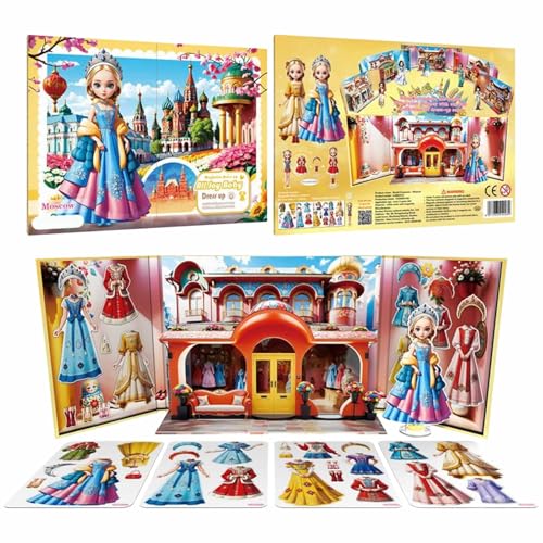 Dress -up -Spiele - 26x19x0.8cm Magnetic Princess Paper Dolls Playset für Kinder Mädchen, pädagogische Treps Play Toy für Reisen, Party -Gefälligkeiten, Geburtstag, Zuhause, Autofahrten, Ler Dress -up -Spiele - 26x19x0.8cm Magnetic Princess Paper Dolls Playset für Kinder Mädchen, pädagogische Treps Play Toy für Reisen, Party -Gefälligkeiten, Geburtstag, Zuhause, Autofahrten, Ler von Generisch