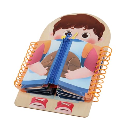 Dressing Boards, Lernspielzeug Anziehbrett, Lernspielzeug Mit Reißverschluss Schnürsenkel und Verschluss Pädagogisches Holzspielzeug Für Kita Kindergarten Reise Zuhause Vorschule von Generisch