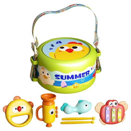 Drum Kids Set für Kinder, Musikinstrumente für Kinder, sichere pädagogische Musikinstrumente, tragbares Design von Musikspielzeug im Vorschulalter zum Geburtstag des Neujahrs von N Drum Kids Set für Kinder, Musikinstrumente für Kinder, sichere pädagogische Musikinstrumente, tragbares Design von Musikspielzeug im Vorschulalter zum Geburtstag des Neujahrs von N von Generisch
