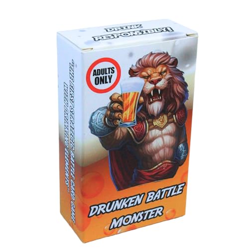 Drunken Battle Monster – Das erste Strategie Kartenspiel mit Trinkspielelementen – Fantasy Kartenspiel für 2 bis 4 Spieler – 10-20 min. Spielzeit von Generisch