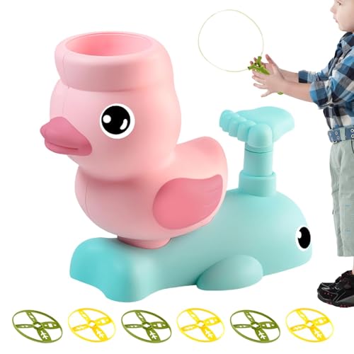Duck Flying Disc Dolls, Portable Yard Activity Toys, 11.02x8.46x4.33 Inches Compact & Easy to Use, Motor Skills Learning Figurines for Family Gatherings and Playdates von Generisch