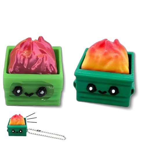 Dumpster Fire Clickie Fidget, Dumpster Fire Desk Accessories, Keyboard Fidget, Office Desk Accessories Decor, for Students, Office Workers, Gamers (Mix) von Generisch