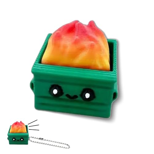 Dumpster Fire Clickie Fidget, Dumpster Fire Desk Accessories, Keyboard Fidget, Office Desk Accessories Decor, for Students, Office Workers, Gamers (ORANGE) von Generisch