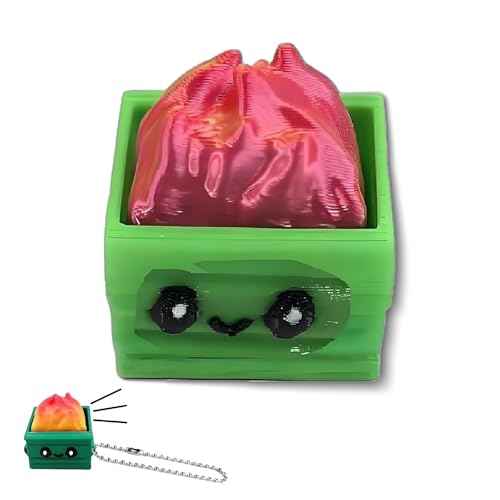 Dumpster Fire Clickie Fidget, Dumpster Fire Desk Accessories, Keyboard Fidget, Office Desk Accessories Decor, for Students, Office Workers, Gamers (RED) von Generisch