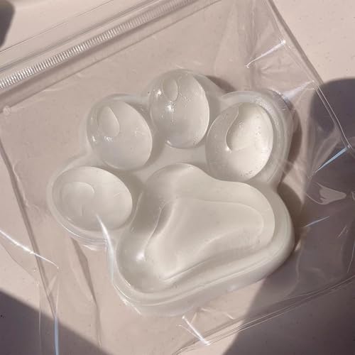 Durchsichtiges Katzenpfoten-Quetschspielzeug, Large Cat Paw Squishy Toy Handmade Squishy Clear Cat Paw Squishy Toys, Süße Weiche Katzenpfoten Quetschspielzeuge, Squishy Pfote Zum Entspannen von Generisch