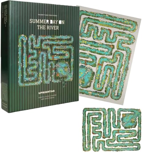 Edge Piece Puz zle Game, Unique River-Themed Piece Jigsaw Puz zle Kit, Summer Day on The River Art, Themed Puz zle, Fun, Challenging Game for Family von Generisch