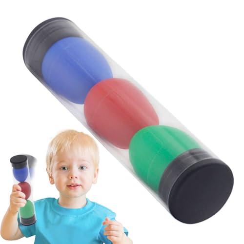 Egg Shakers for Kids, Educational Hand, Percussion Instruments, 1.77x1.77x7.48 Inches, Musical Maracas Toy Children, Beginner Rhythm Training Tools for Early Learning von Generisch