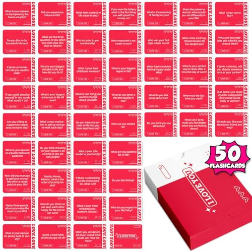 Ehrliche Gesprächsstarter-Paar-Spiele, 50 romantische und tiefe Paarfragen für Paare, Beziehungskarten, Datumskarten Ehrliche Gesprächsstarter-Paar-Spiele, 50 romantische und tiefe Paarfragen für Paare, Beziehungskarten, Datumskarten von Generisch