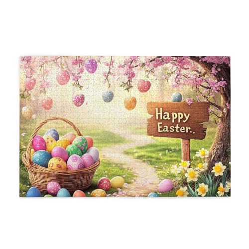 Eier und Kaninchen, 1000 Teile Puzzles für Erwachsene, Holzpuzzles für Erwachsene, Geschenke, Heimdekoration Eier und Kaninchen, 1000 Teile Puzzles für Erwachsene, Holzpuzzles für Erwachsene, Geschenke, Heimdekoration von Generisch