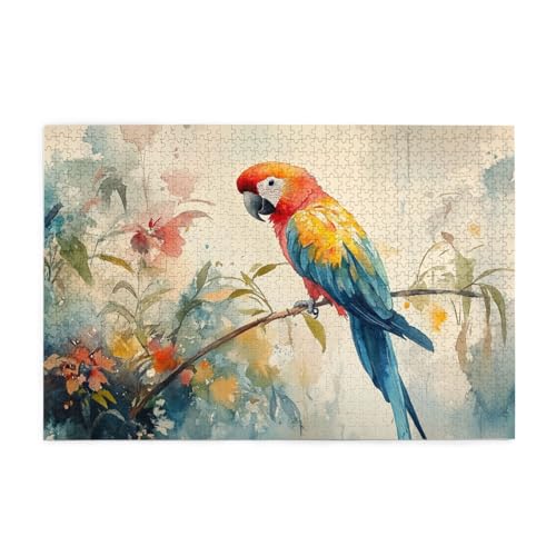 Ein Papagei auf einem Ast 1000 Teile Puzzle für Erwachsene Holzpuzzles für Erwachsene Geschenke Heimdekoration Ein Papagei auf einem Ast 1000 Teile Puzzle für Erwachsene Holzpuzzles für Erwachsene Geschenke Heimdekoration von Generisch