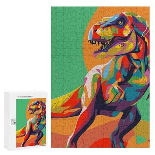 Ein buntes T-Rex steht stolz auf 300 Teile, klassisches Holzpuzzle für Erwachsene Ein buntes T-Rex steht stolz auf 300 Teile, klassisches Holzpuzzle für Erwachsene von Generisch