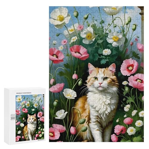 Eine bezaubernde Katze inmitten lebendiger Blumen. Klassisches Holzpuzzle für Erwachsene, 3300 Teile Eine bezaubernde Katze inmitten lebendiger Blumen. Klassisches Holzpuzzle für Erwachsene, 3300 Teile von Generisch