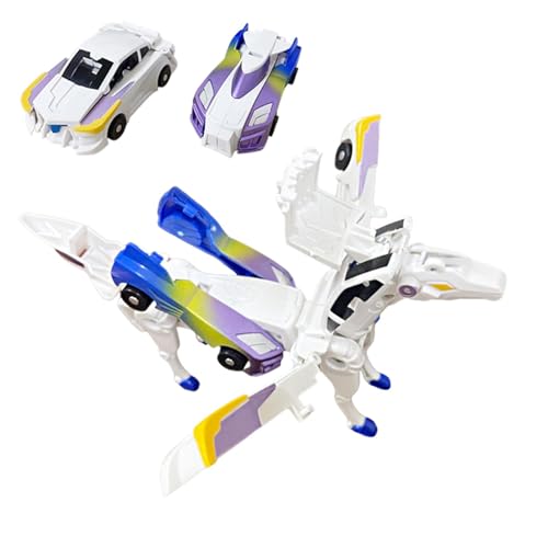 Einhorn-Roboter, Trans'former-Spielzeug mit Autokombination, kombinierter Roboter mit Kollisionsdeformation, Kollisionssicheres Einhorn-Autoroboter-Spielzeug, magischer Pegasus mit fliegenden Flügeln von Generisch