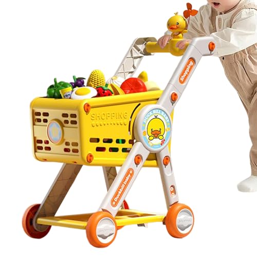Einkaufswagen,Spielzeug Einkaufswagen Mit Zubehör Für er | Interaktiver Rollenspiel Trolley Für er Mädchen Geburtstag Kindergartenkinder Einkaufswagen,Spielzeug Einkaufswagen Mit Zubehör Für er | Interaktiver Rollenspiel Trolley Für er Mädchen Geburtstag Kindergartenkinder von Generisch