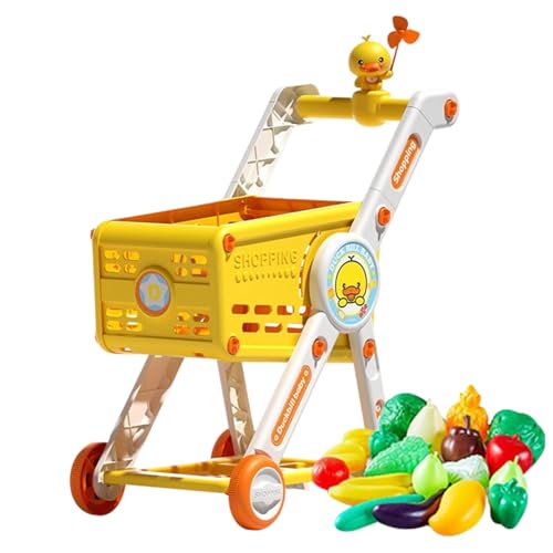 Einkaufswagen Für Kinder 1-3 Jahre - Kinder Einkaufswagen Rollenspiel Supermarkt Spielwagen - Interaktiver Lernspielzeug Rollenspielwagen Für Mädchen Kindergartenkinder Vorschüler Geschenk von Generisch