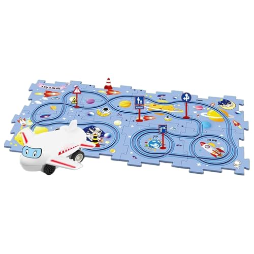 Eisenbahnwaggon-Puzzle-Gleis, Kinder-Puzzle-Eisenbahnwagen-Set | Eisenbahnwaggon-Rennen-Puzzlespielzeug-Set für Kinder,Sicheres und harmloses pädagogisches Auto-Puzzlespielzeug für Geburtstage, von Generisch