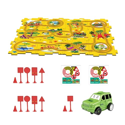 Eisenbahnwaggon-Puzzle-Gleis,Puzzle-Wagengleis | Puzzle Schienenfahrzeuge Spielzeug,Puzzle-Rennstreckenauto-Set, pädagogisches Spielzeug für Kleinkinder ab 3 Jahren von Generisch