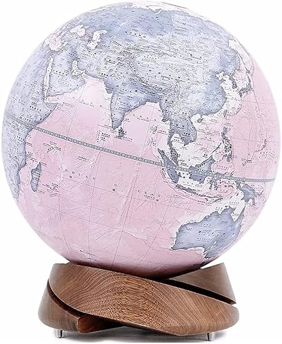 Eleganter, dekorativer 10-Zoll-Weltglobus mit Sockel aus schwarzem Walnussholz – hochwertiger geografischer Globus als Dekoration for Zuhause und Büro(B) von Generisch