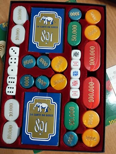 Elegantes Set mit 200 Chips, 2 Kartendecks, Würfel, 20 x 29 x 4 cm von Generisch