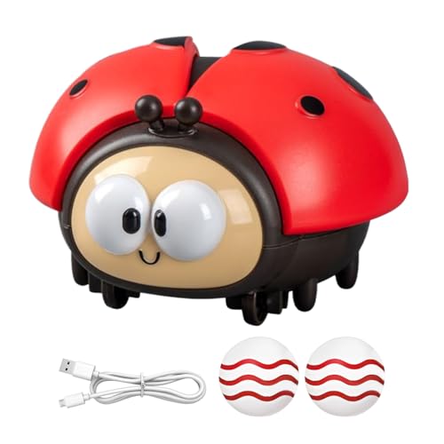 Elektrisch Schwebender Ball Kinder |9.5cm Marienkäfer kleinknd Lernspielzeug Interaktiv | USB Wiederaufladbares Schwebe Spielzeug | Schwebe-Bildungsspiel Zur Förderung Früher Lernprinzipien & Geschen von Generisch