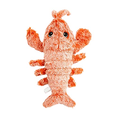 Elektrische Garnelen, die schaukeln, elektrisches Kauspielzeug, Modellierungssimulation, USB-Aufladung, interaktives Haustierspielzeug Trainings-AssistenzToy (Orange, One Size) von Generisch
