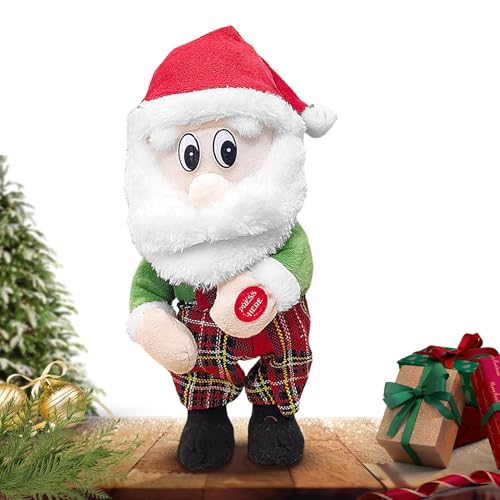 Elektrische gefüllte Musikpuppen Weihnachtsmann Tanzende Puppen Weihnachten Singen Tanzen Santa Spielzeug Gefüllte Elektrische Tiere Weihnachten Gefüllte Weihnachtspuppen Urlaub Puppen Musik von Generisch
