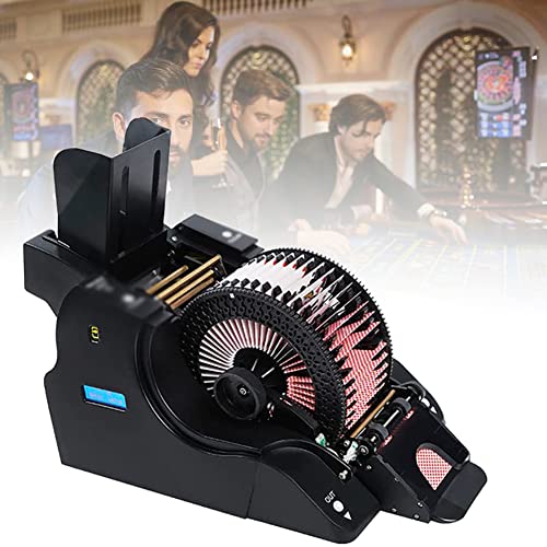 Elektrischer Poker Kartenmischer und Dealer - 2 in 1 Automat für Casino Spiele, ideal für UNO, Texas Hold'em, Blackjack von Generisch
