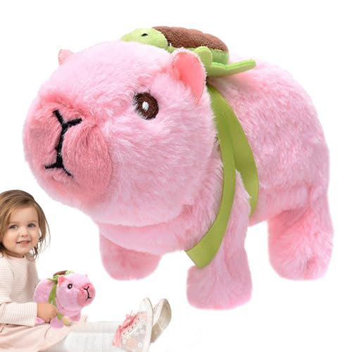 Elektrisches Capybara - Laufendes Und Sprechendes Plüschtier | Interaktives Stofftier | Süß Mit Schildkröten-Rucksack Imitiert Echte Bewegungen Plus Geräusche, Batteriebetriebenes Geschenk Für Kinder Elektrisches Capybara - Laufendes Und Sprechendes Plüschtier | Interaktives Stofftier | Süß Mit Schildkröten-Rucksack Imitiert Echte Bewegungen Plus Geräusche, Batteriebetriebenes Geschenk Für Kinder von Generisch