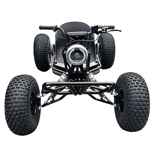 Elektrisches Go-Kart für Erwachsene/Kinder, Offroad-Motor, 48 V, 1500 W, 20,3 cm Alaun-Räder, 10,4 Ah (12 + Mi), 200 kg, 3-Gang-LED und Ladegerät, Familien-Outdoor-Spaß (rot) von Generisch