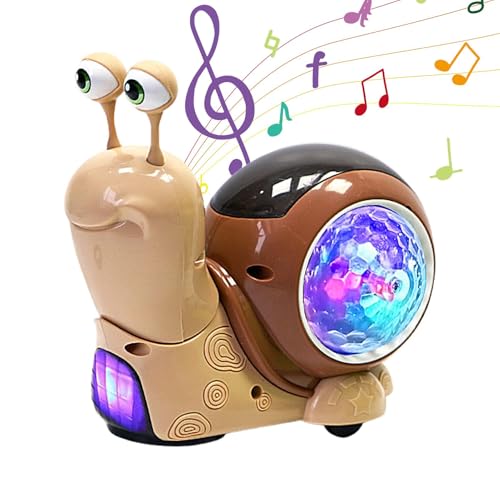 Elektrisches Kriechschneckenspielzeug - Interaktives Schneckenspielzeug für unterwegs | Leuchtendes Schneckenspielzeug | Beleuchtetes Musikspielzeug in Form einer Schnecke | Automatische Vermeidung Elektrisches Kriechschneckenspielzeug - Interaktives Schneckenspielzeug für unterwegs | Leuchtendes Schneckenspielzeug | Beleuchtetes Musikspielzeug in Form einer Schnecke | Automatische Vermeidung von Generisch