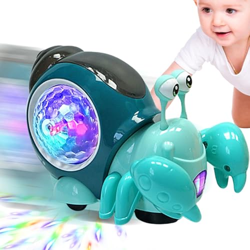 Elektrisches Kriechschneckenspielzeug - Interaktives Schneckenspielzeug für unterwegs | Leuchtendes Schneckenspielzeug | Beleuchtetes Musikspielzeug in Form einer Schnecke | Automatische Vermeidung Elektrisches Kriechschneckenspielzeug - Interaktives Schneckenspielzeug für unterwegs | Leuchtendes Schneckenspielzeug | Beleuchtetes Musikspielzeug in Form einer Schnecke | Automatische Vermeidung von Generisch