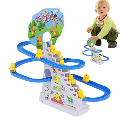 Elektrisches Treppenspielzeug | Montagebahn-Spielset für Kinder – Treppenkletter- mit Lichtern und Musik, pädagogisch wertvoll für Kleinkinder, Weihnachts- und Geburtstagsgeschenk von Generisch