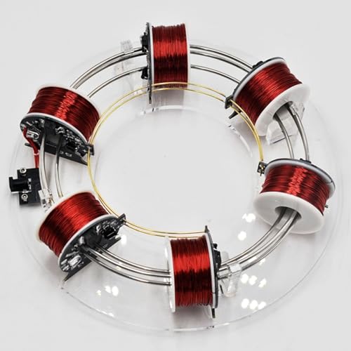 Elektromagnetischer Beschleuniger-Spulenring, bürstenloses Motorzyklotron für Physikunterricht und wissenschaftliche Demonstration, ideal für pädagogische Experimente und DIY-Projekte von Generisch