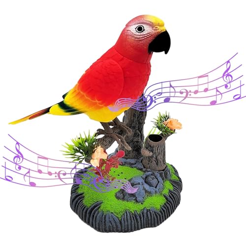 Elektronischer sprechender Vogel - Simulierter zwitscherner Vogel, interaktives Sound -Papageienspielzeug | Kopfschwankung Körper rockt realistisch Elektronischer sprechender Vogel - Simulierter zwitscherner Vogel, interaktives Sound -Papageienspielzeug | Kopfschwankung Körper rockt realistisch von Generisch