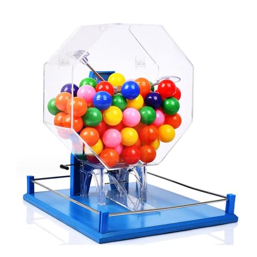 Elektronisches Bingo-Set mit manueller Lotterie-Trommel, 100 Bälle, Handkurbelwahl für zufällige Zahlenauswahl, ideal für Partys, Unterhaltungsstätten, Einkaufszentren von Generisch