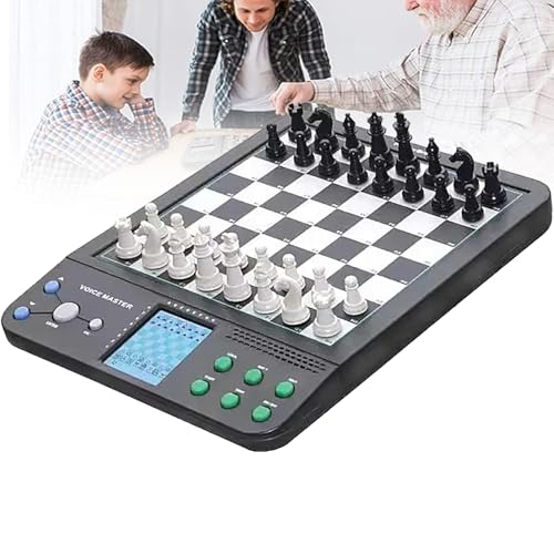 Elektronisches Schachset für Erwachsene, tragbar mit Schachfiguren, einfache Bedienung und übersichtliches Display, perfekt für Solo- oder Zwei-Spieler-Spiele Elektronisches Schachset für Erwachsene, tragbar mit Schachfiguren, einfache Bedienung und übersichtliches Display, perfekt für Solo- oder Zwei-Spieler-Spiele von Generisch
