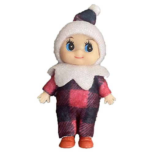 Elfe Weihnachten Puppe, 9cm Elfen Baby Puppe, Baby Weihnachten elfs, Weihnachtselfen Figuren Deko, Weihnachtszubehör minis, Baby Weihnachtself Für Weihnachten Neujahr Geschenk,Weihnachtsstrumpffüller von Generisch