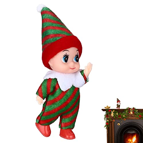 Elfe Weihnachten Puppe, 9cm Elfen Baby Puppe, Baby Weihnachten elfs, Weihnachtselfen Figuren Deko, Weihnachtszubehör minis, Baby Weihnachtself Für Weihnachten Neujahr Geschenk,Weihnachtsstrumpffüller von Generisch