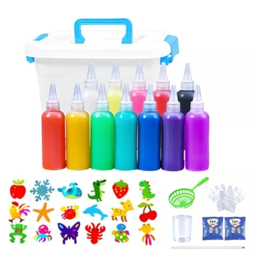 Elfen-Set, magisches 3D-Tiergelee-Set, lustige Wassergelform, freundliche DIY-Projekte, sensorisches Spielzeug für Weihnachten, Geburtstag, Party, Geschenk, 13 Farben von Generisch