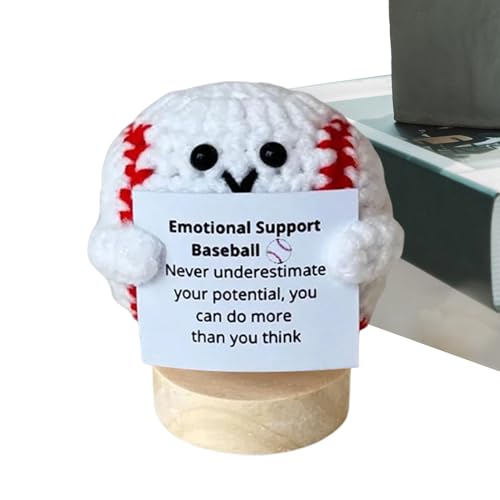 Emotional Support Plush - Inspirational Quote Knitting Ball | Cute Emotional Support Crochet Ball with Inspirational Quote for Home Workplace Emotional Support Plush - Inspirational Quote Knitting Ball | Cute Emotional Support Crochet Ball with Inspirational Quote for Home Workplace von Generisch