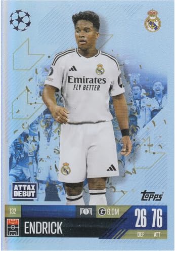 Endrick Mittelstürmer Madrid Attax Debüt Topps Glitzer Fußball Sammelkarte 132 von Generisch
